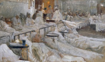 جناح المستشفى ، رسم سيزار سياني (1854-1925) ، إيطاليا بواسطة سيزار سياني