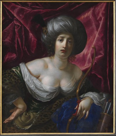 صورت المرأة على أنها الإلهة ديانا بواسطة Cesare Dandini