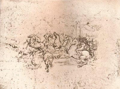 نسخة من جزء من الرسوم المتحركة لمعركة Anghiari ، c1505-c1523 1883 بواسطة سيزار دا سيستو