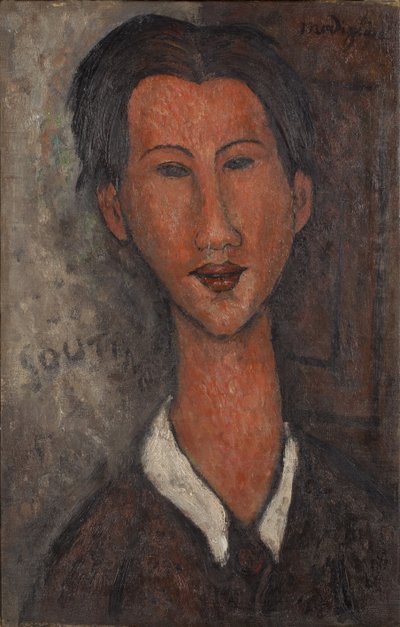 صورة حاييم سوتين (1893-1943) - لوحة لأميديو موديلياني (1884-1920) بواسطة حاييم سوتين