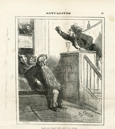 رسم توضيحي لشام (1819-1879) في لو شاريفاري بواسطة أميدي دي نوي (شام)