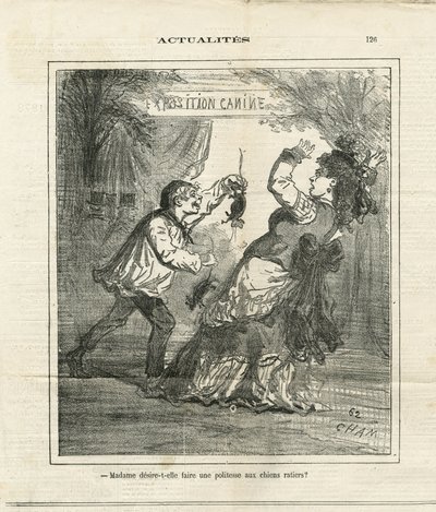 رسم توضيحي لشام (1819-1879) في The Charivari بواسطة أميدي دي نوي (شام)