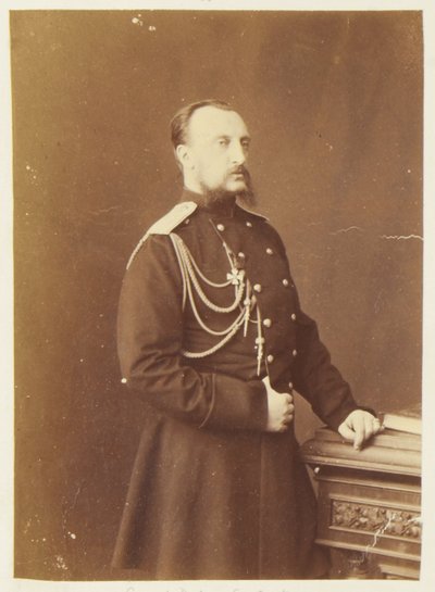 نيكولاس نيكولايفيتش دي روسي - صورة لدوق روسيا الأكبر نيكولاس نيكولايفيتش (1831-1891) ، رسمها بيرجاماسكو ، تشارلز (كارل) (1830-1896). صور الألبومين ، ج. 1874. أرشيف الدولة الروسية للأفلام والصور ، كراسنوجورسك بواسطة تشارلز برجاماسكو