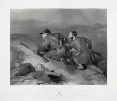 Stealing a March, engraved by Edward Burton بواسطة تشارلز (بعد) لاندسير