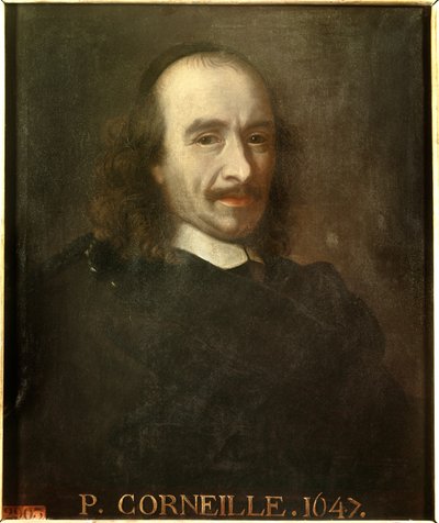 صورة للشاعر الدرامي الفرنسي بيير كورنيل (1606-1684). لوحة مجهولة لتشارلز ليبرون (لو برون) (1619-1690). فرساي ، قلاع فرساي وتريانون. بواسطة تشارلز (بعد) لو برون