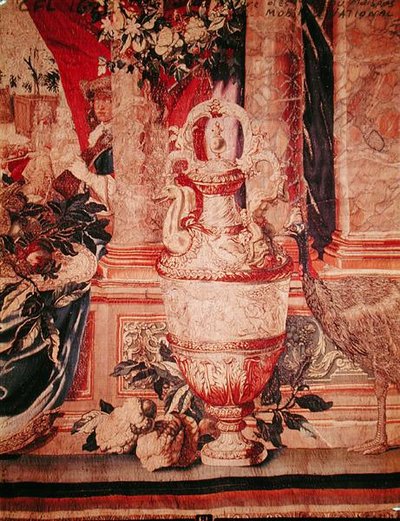شهر يناير ، من سلسلة المنسوجات "Les Maisons Royales" ، التي تم إنتاجها في ورشة Gobelins لـ Louis XIV (نسيج) (تفاصيل 391182) بواسطة تشارلز (بعد) لو برون