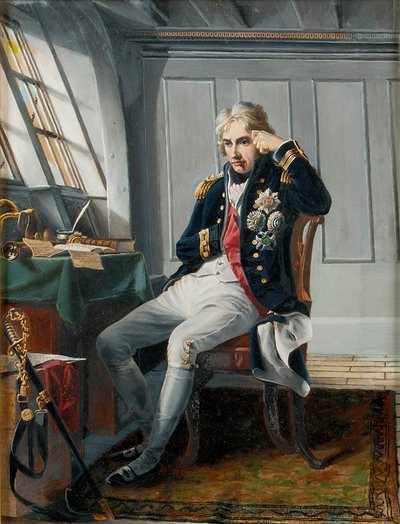 الفيكونت هوريشيو نيلسون (1758-1805)، قبل معركة ترافالغار، 21 أكتوبر 1805، حوالي عام 1854 (زيت على قماش) بواسطة تشارلز (بعد) لوسي