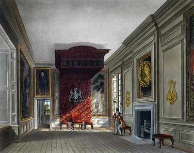 غرفة اجتماعات الملك ، نقش لتوماس ساذرلاند (1785-1838) ، بناءً على تصميم تشارلز وايلد (1781-1835) ، من تاريخ المساكن الملكية بواسطة تشارلز (بعد) وايلد