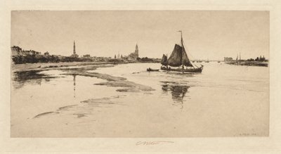 أرنهايم على نهر الراين ، 1888. بواسطة تشارلز آدامز بلات