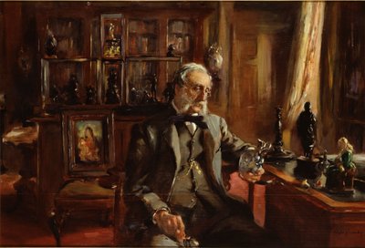 L'amateur chez lui The Collector at Home ، أواخر القرن التاسع عشر بواسطة تشارلز ألكسندر