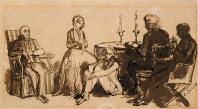 أمسية في بيت كومبس ، 1850-1851 بواسطة تشارلز ألستون كولينز
