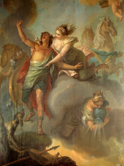 أورورا و Cephale L'Aurore يعتقلان لخطف Cephale ، عريس Procis ، الذي تقع في حبها. لوحة تشارلز أميدي فيليب فان لو (1719-1795) 1777 تروا ، متحف الفنون الجميلة بواسطة تشارلز أميدي فيليب فان لو