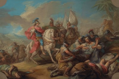 انتصار الإسكندر الأكبر على بوروس. حوالي عام 1738 بواسطة تشارلز أندريه فان لو