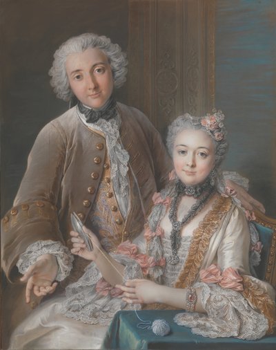 فرانسوا دي جوليان 1722-1754 وزوجته ماري إليزابيث دي سيري دي ريو ، 1724-1795 ، 1743. بواسطة تشارلز أنطوان كويبل