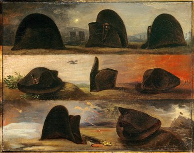 عهود نابليون الأول أو حياة نابليون في ثماني قبعات. لوحة تشارلز أوغست ستوبين (1788-1856) إي سي. الكل ، v. 1826. زيت على قماش. الأبعاد: 0.26 × 0.29 م. مالميزون ، متحف دو شاتو بواسطة تشارلز أوغست ستوبين