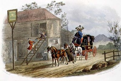"A Lazy Horsekeeper for the Mail" ، نقش بواسطة حانة RG Reeve (fl.1811-37). بواسطة توماس ماكلين بواسطة تشارلز ب. (بعد) نيوهاوس