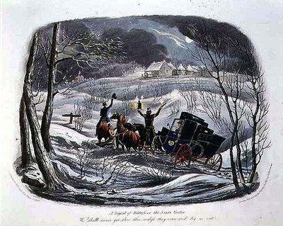 "إشارة استغاثة ، أو زائر عيد الميلاد" ، نقش بواسطة حانة آر جي ريف (ص 1811-37). بواسطة توماس ماكلين بواسطة تشارلز ب. (بعد) نيوهاوس