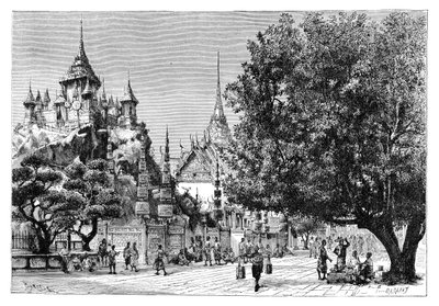 شارع في بانكوك ، تايلاند ، 1895. بواسطة تشارلز باربانت