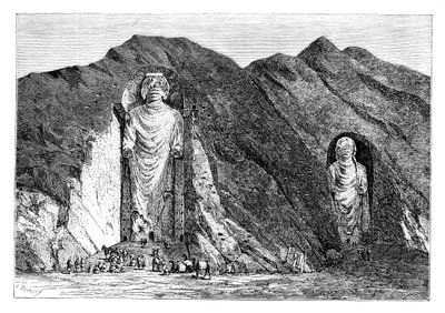 الأصنام الهائلة ، وادي باملان العلوي ، أفغانستان ، 1895. بواسطة تشارلز باربانت