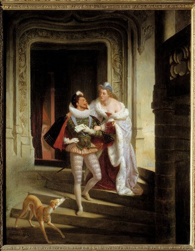 ماركيز نويرموتييرز ، شارلوت دي بون سيمبلانكاي (1551-1617) الذي يسعى لإبعاد هنري الأول من لورين ، دوق جويز دعا بالافري (1550-1588) للذهاب إلى مجلس ولايات بلوا قبل اغتياله (1588) في قلعة ب. بواسطة تشارلز بارتيليمي دوروبت