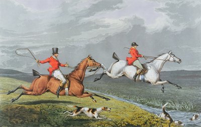 صيد الثعلب: صرخة كاملة ، 1828 (ألوان مائية يدوية) بواسطة تشارلز بنتلي