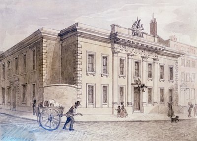 القاعة الجديدة للدروع والبرازيير ، 1850 (قلم وحبر ومرحاض على ورق) بواسطة تشارلز بيجوت