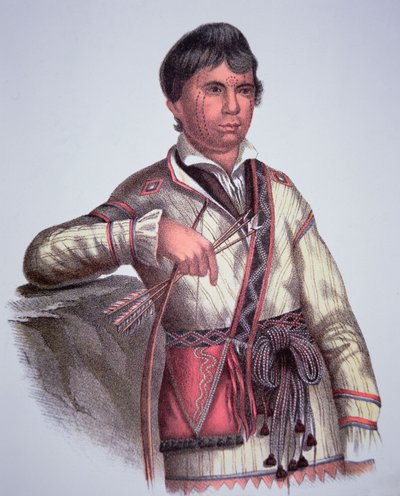 ميستيبي ، ابن يوهولو ميكو ، رئيس شعب الخور ، من لوحة عام 1826 (ليثو ملون) بواسطة تشارلز بيرد (بعد) الملك