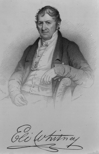 إيلي ويتني ، نقش دي سي هينمان ، 1846 بواسطة تشارلز بيرد كينج