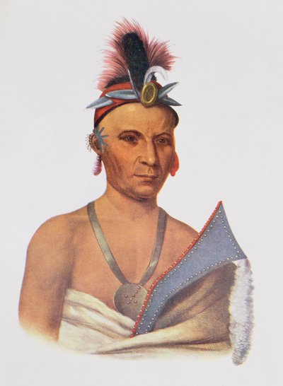 Keesheswa أو "الشمس" ، رئيس فوكس ، c.1837 ، توضيح من "القبائل الهندية لأمريكا الشمالية ، المجلد 2" ، بقلم توماس ل. مكيني وجيمس هول ، الحانة. جون جرانت بواسطة تشارلز بيرد كينج