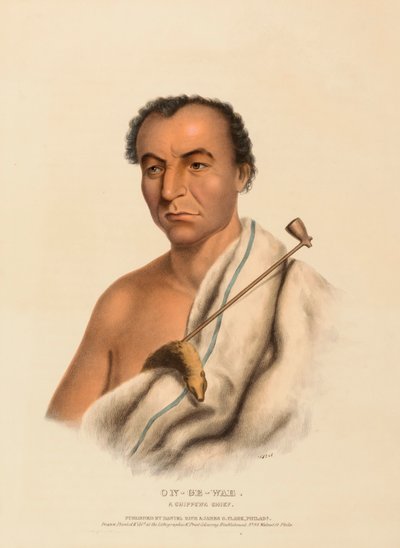 ON-GE-WAE. A CHIPPEWA CHIEF., من تاريخ القبائل الهندية في أمريكا الشمالية بواسطة تشارلز بيرد كينج