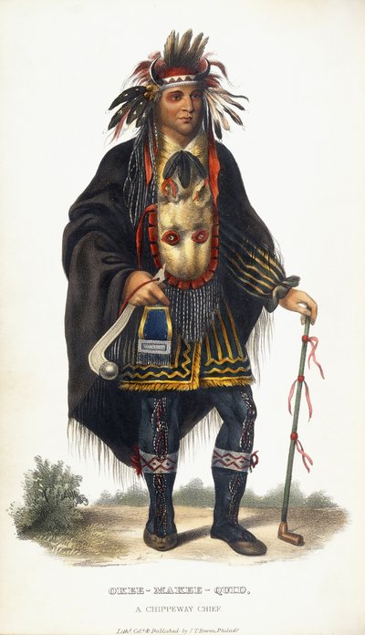 Okee-Makee-Quid ، رئيس Chippeway ، 1854 بواسطة تشارلز بيرد كينج