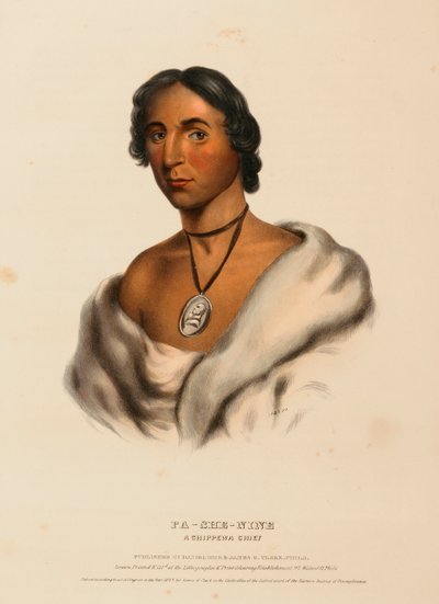 PA-SHE-NINE. A CHIPPEWA CHIEF، من تاريخ القبائل الهندية في أمريكا الشمالية بواسطة تشارلز بيرد كينج