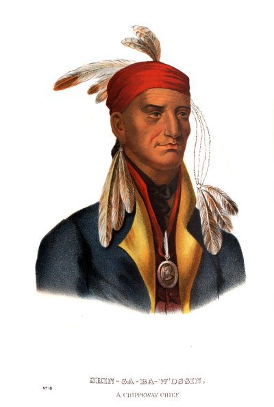Shingaba W'Ossin ('Image Stone') ، رئيس Chippeway بواسطة تشارلز بيرد كينج