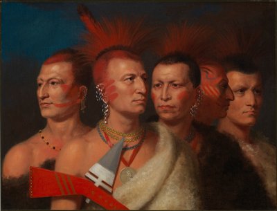 يونغ أوماهاو ، النسر الحربي ، ليتل ميسوري ، وباونيس 1821. بواسطة تشارلز بيرد كينج