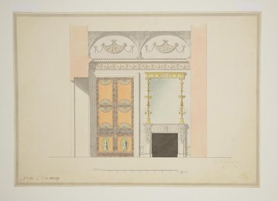 تصميم مكتبة مجلس الوزراء ، أوائل 1780 بواسطة تشارلز كاميرون