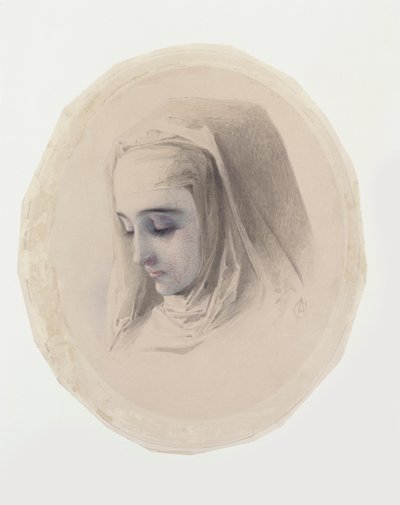دراسة رئيسية لأفكار الدير ، 1851 (مرحاض وجواش على الورق) بواسطة تشارلز كولينز