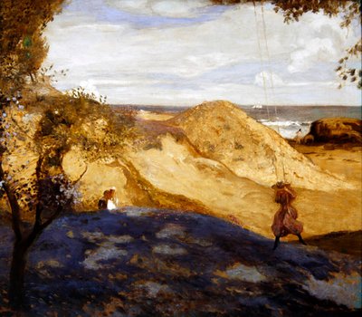 الأرجوحة ، Swanage ، Dorset (زيت على قماش) بواسطة تشارلز كوردر
