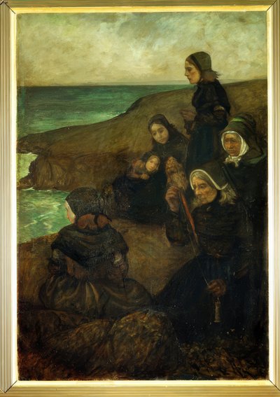 Au Pays de la Mer - بلد البحر - لوحة ثلاثية ، اللوحة اليمنى: أولئك الذين بقوا بواسطة تشارلز كوتيت