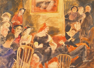 رسم توضيحي للمجتمع ، 1919 (مرحاض وقلم رصاص على ورق) بواسطة تشارلز ديموت