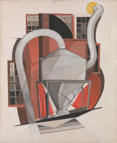 الآلات ، 1920 (الغواش والجرافيت على ورق مقوى) بواسطة Charles Demuth