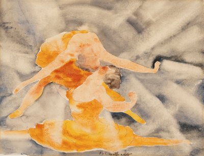 امرأتان بهلوانيتان ، 1916 (مرحاض على ورق) بواسطة Charles Demuth