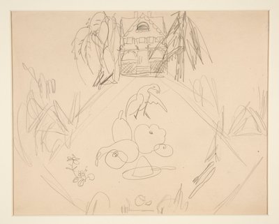 بدون عنوان [حمام ، فواكه ، خضروات ، منزل ، ملاحظات مكتوبة] بواسطة Charles Demuth
