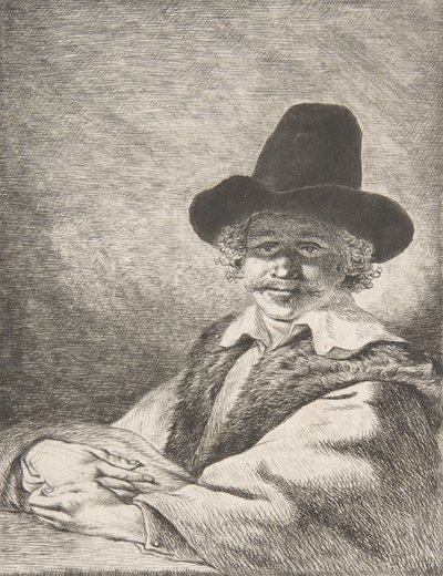 صورة لرجل جالس في قبعة ، 1782. بواسطة تشارلز إتشارد