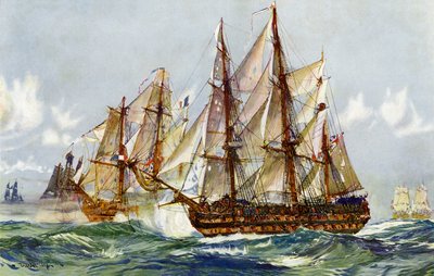 الاستيلاء على Duguay Trouin (غير قابل للاستبدال) بعد Trafalgar ، 1805 بواسطة تشارلز إدوارد ديكسون