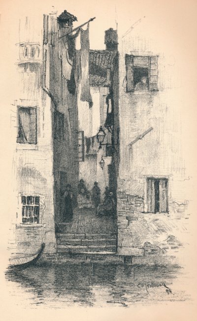 شارع في البندقية ، 1895 بواسطة تشارلز إدوارد هولواي