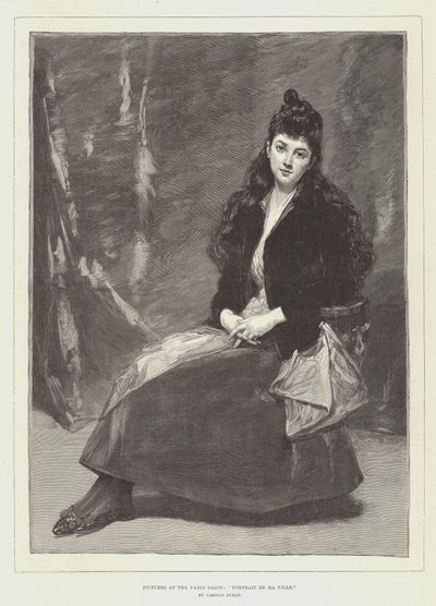 صور في صالون باريس ، صورة ابنتي بواسطة Charles Emile Auguste Carolus Duran