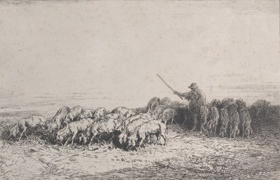 قطيع من الخنازير 1850. بواسطة تشارلز إميل جاك