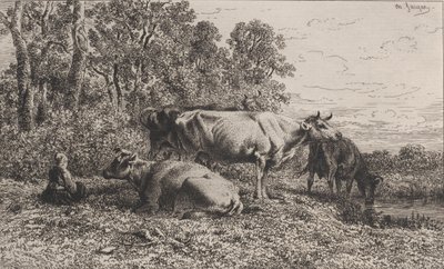 أبقار هولندية ، 1864. بواسطة تشارلز إميل جاك