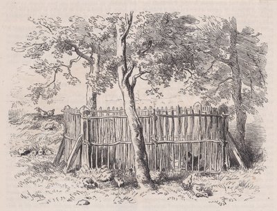 حديقة المدرسة ، من ماغاسين بيتوريسك ، كاليفورنيا. 1852. بواسطة تشارلز إميل جاك