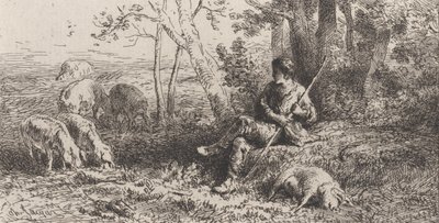 قطيع خنزير صغير ، 1864. بواسطة تشارلز إميل جاك